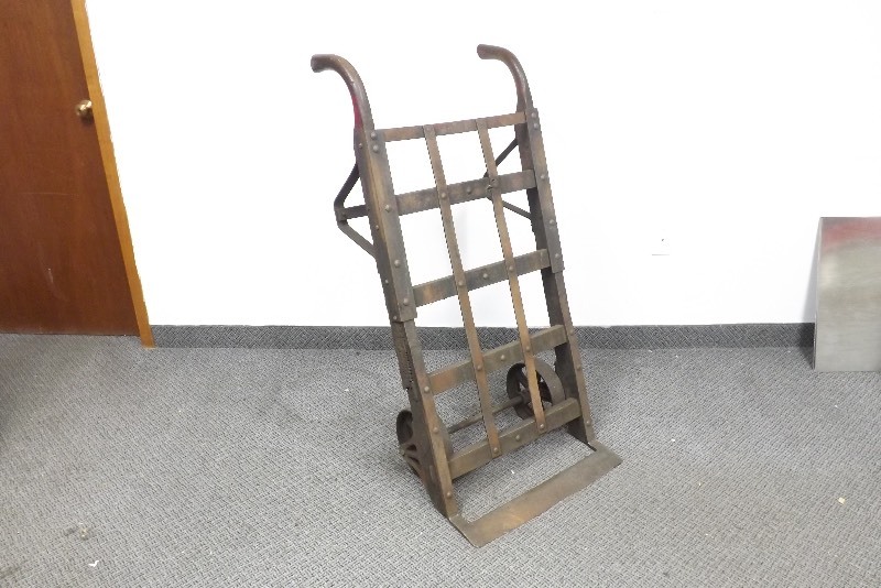 lot 39 image: Classic Iron and Wood Steampunk Dolly