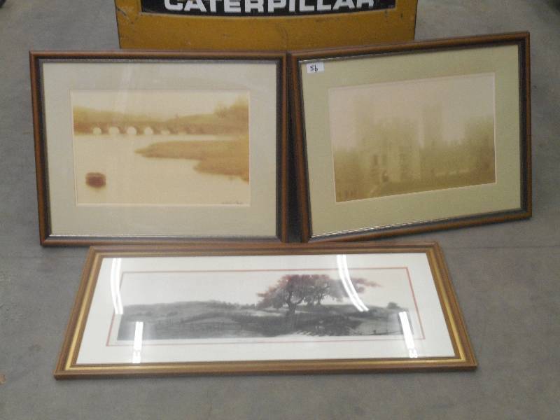 lot 56 image: Lot Of (3) Framed Prints (2) Willi...