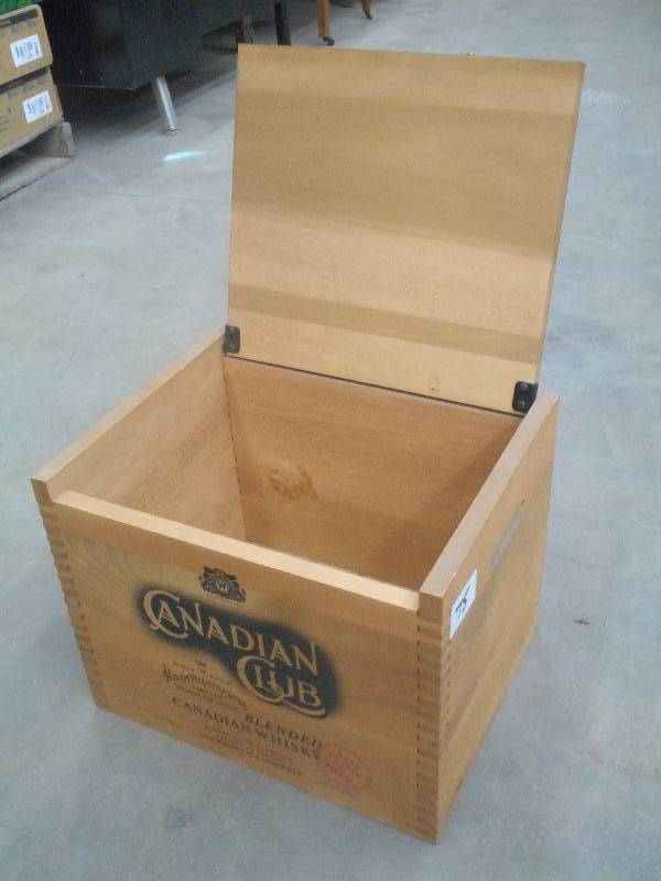 lot 75 image: Canadian Club Whiskey Wood Crate ...