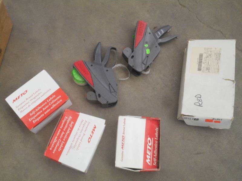 lot 77 image: (2) Meto Labeling Guns With Assorte...