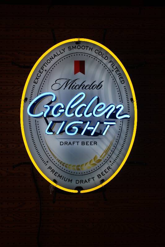 lot 1002 image: Michelob Golden Light Neon Sign