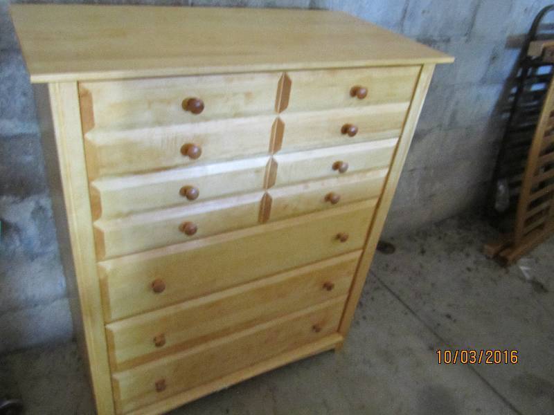 lot 113 image: 37 x 19  45 tall Light wood tone d...