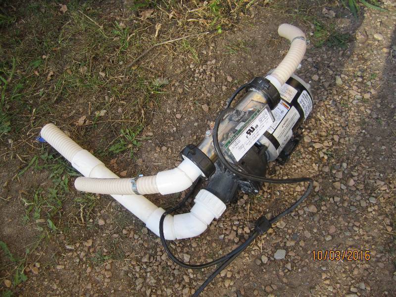 lot 124 image: Emerson Motors tub pump and heater...
