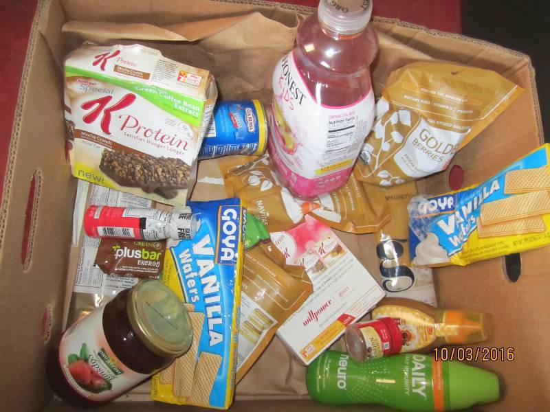 lot 149 image: Box of food, some may be past sell ...