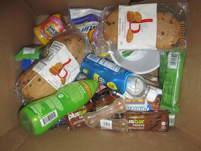 lot 150 image: Box of food, some may be past sell ...