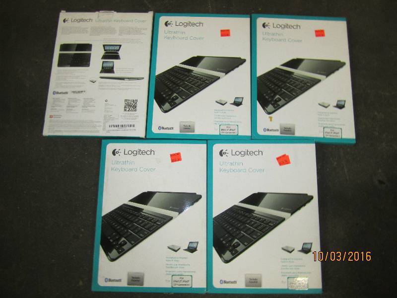 lot 167 image: Lot of 5 Logitech ultrathin keyboar...