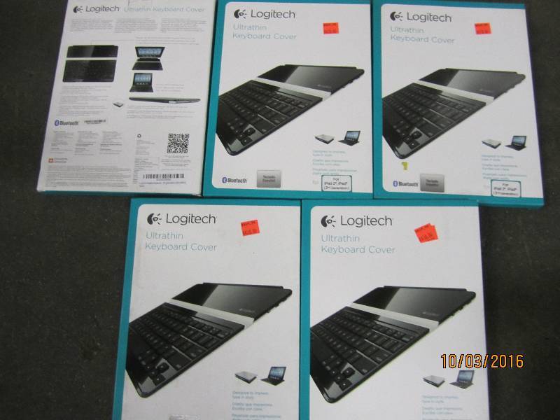 lot 168 image: Lot of 5 Logitech ultrathin keyboar...
