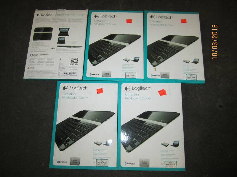 lot 171 image: Lot of 5 Logitech ultrathin keyboar...