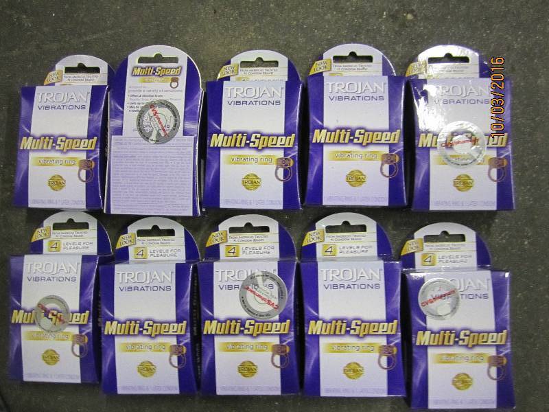 lot 208 image: Lot of 10 Trojan multi speed vibrat...