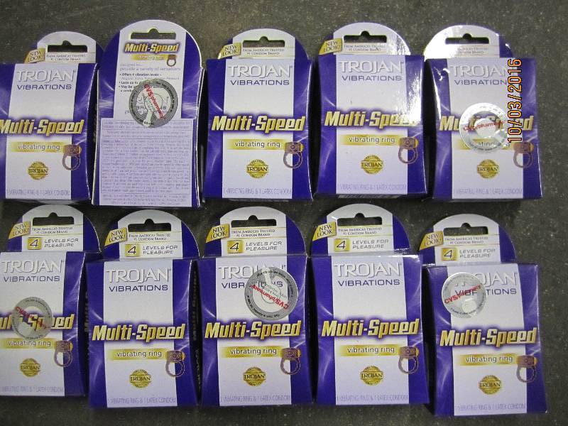 lot 210 image: Lot of 10 Trojan multi speed vibrat...