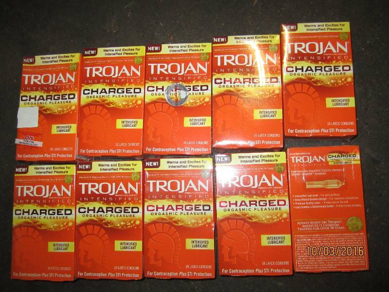 lot 211 image: 10 packs Trojan intensified charged...