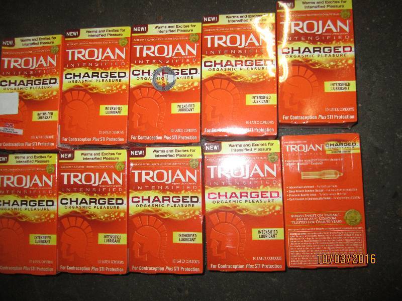 lot 213 image: 10 packs Trojan intensified charged...