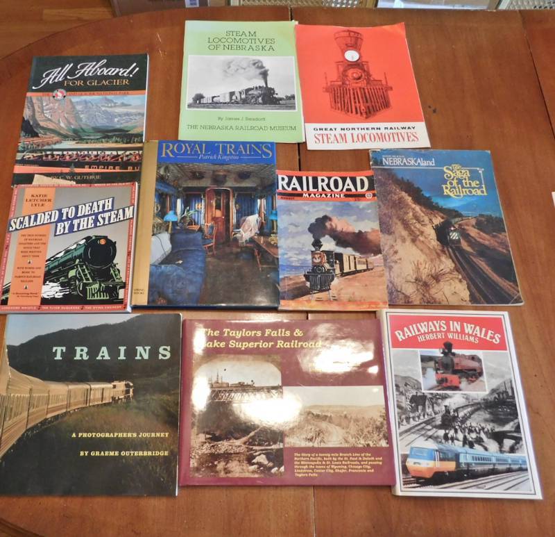 lot 15 image: Railroad themed books