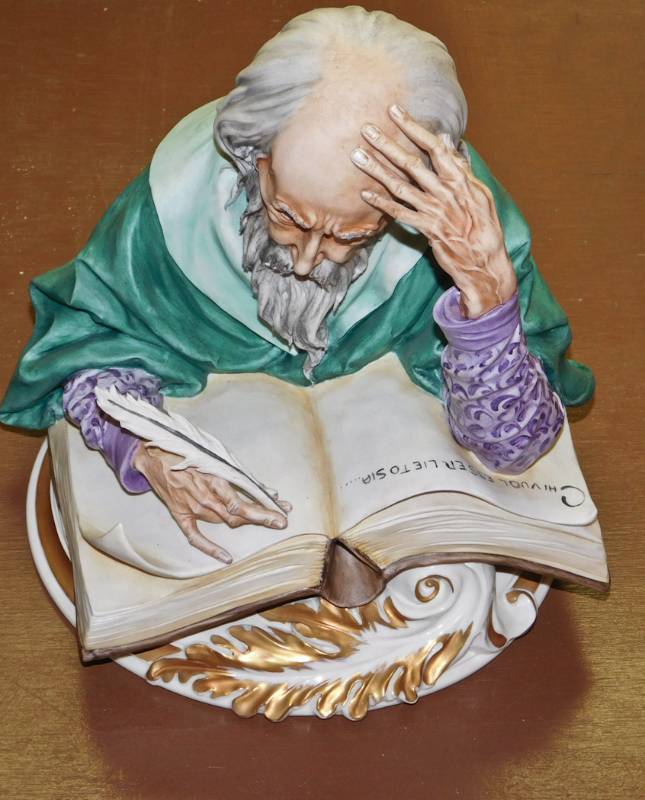 lot 94 image: Capodimonte bisque porcelain bust