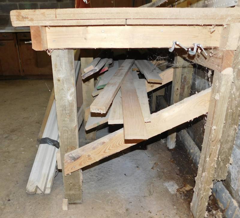 lot 112 image: large lot of boards the bench is not included