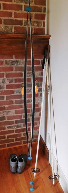 lot 80 image: cross country skis, poles and boots