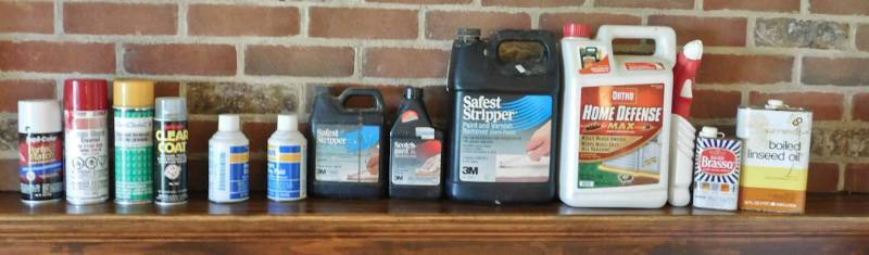 lot 86 image: garage chemicals paints and more
