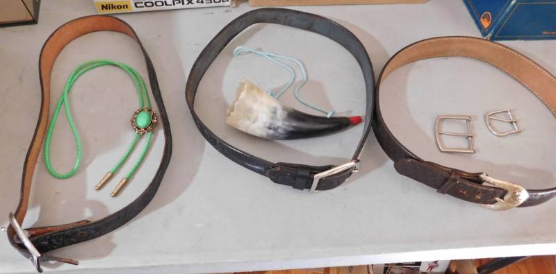 lot 47 image: belts bollero and bull horn