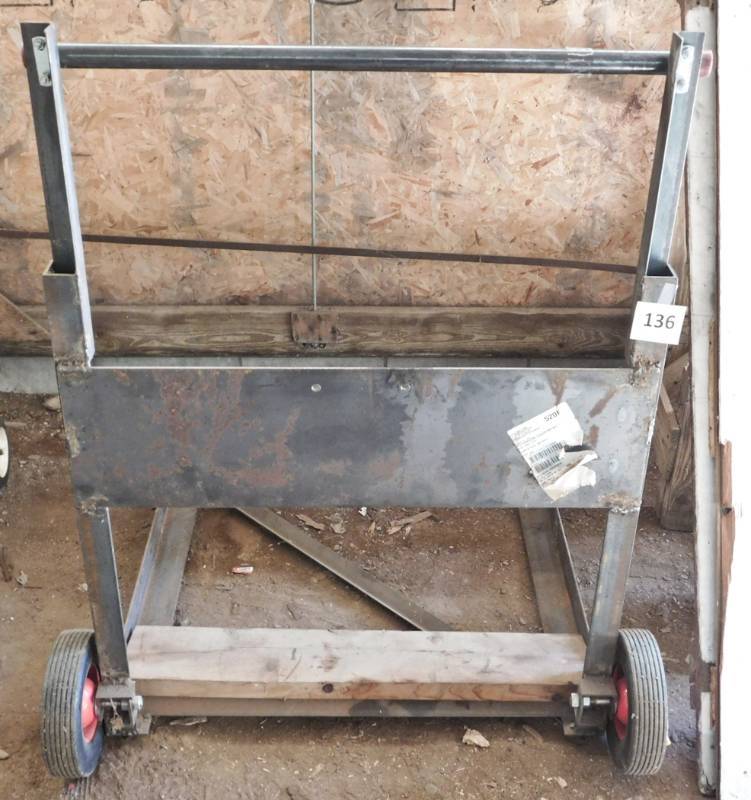 lot 136 image: large homemade dolly to large heavy items