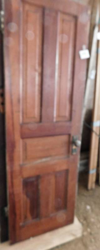 lot 141 image: vintage wooden door 79 x 26