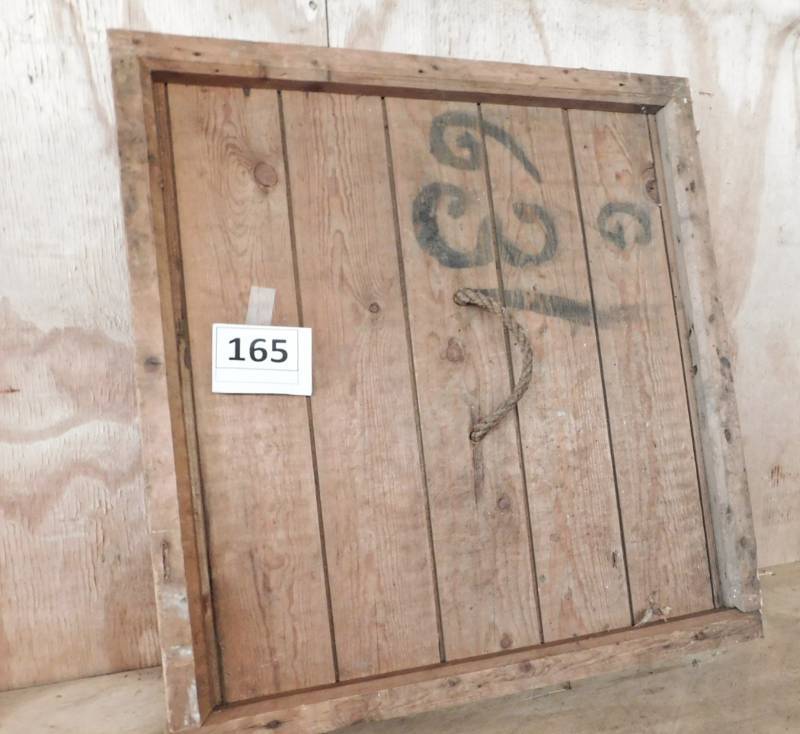 lot 165 image: vintage lid to a wooden box