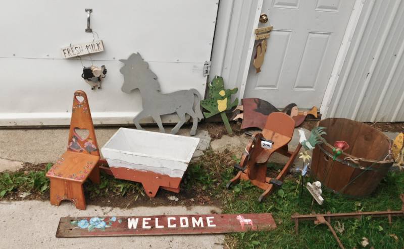 lot 209 image: wooden craft items see photos