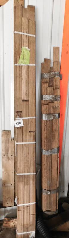 lot 228 image: flooring white oak 34 x 14 all pieces shown