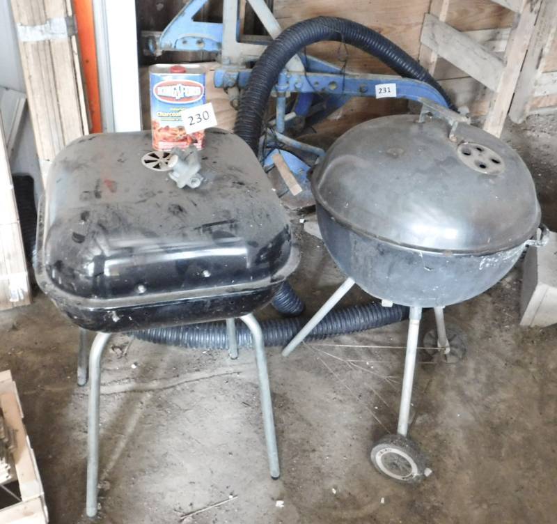lot 230 image: two outdoor charcoal grills