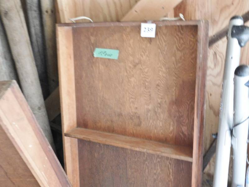 lot 239 image: large wooden divided tray 4 rope handles