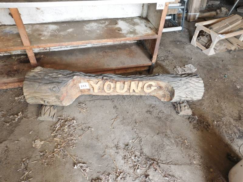 lot 243 image: welcome log carved for name to be added