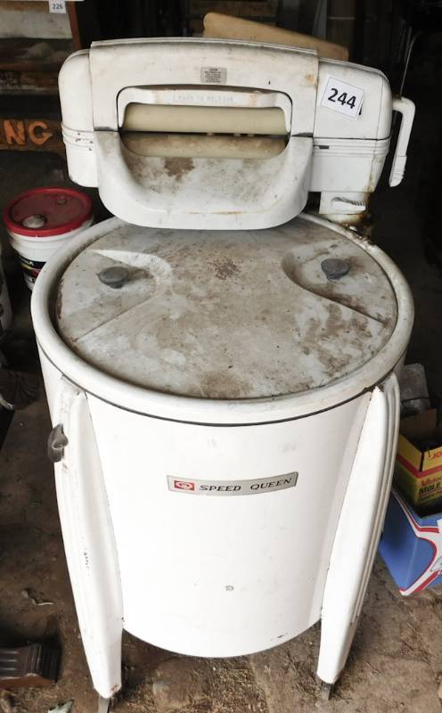 lot 244 image: vintage speed queen washing machine