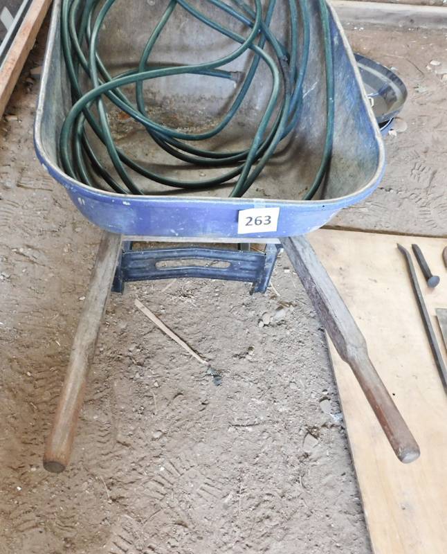 lot 263 image: wheelbarrow and hose