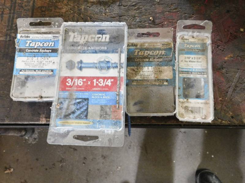 lot 267 image: concrete anchors and screws