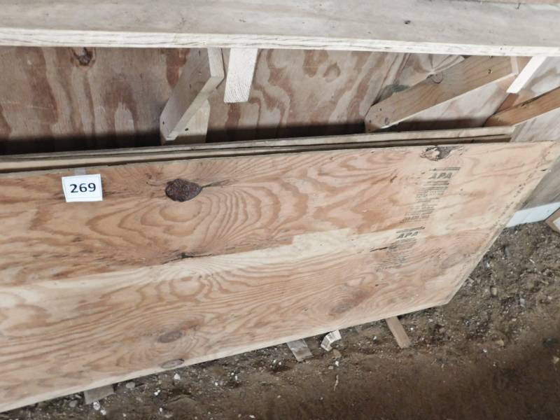 lot 269 image: 6 sheets of plywood various sizes