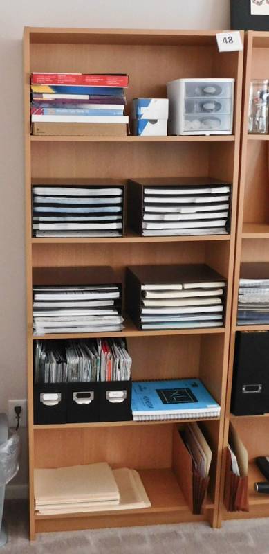 lot 48 image: contemporary bookshelf 68 x 27