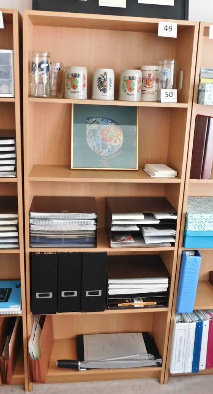 lot 49 image: contemporary bookshelf 68 x 27