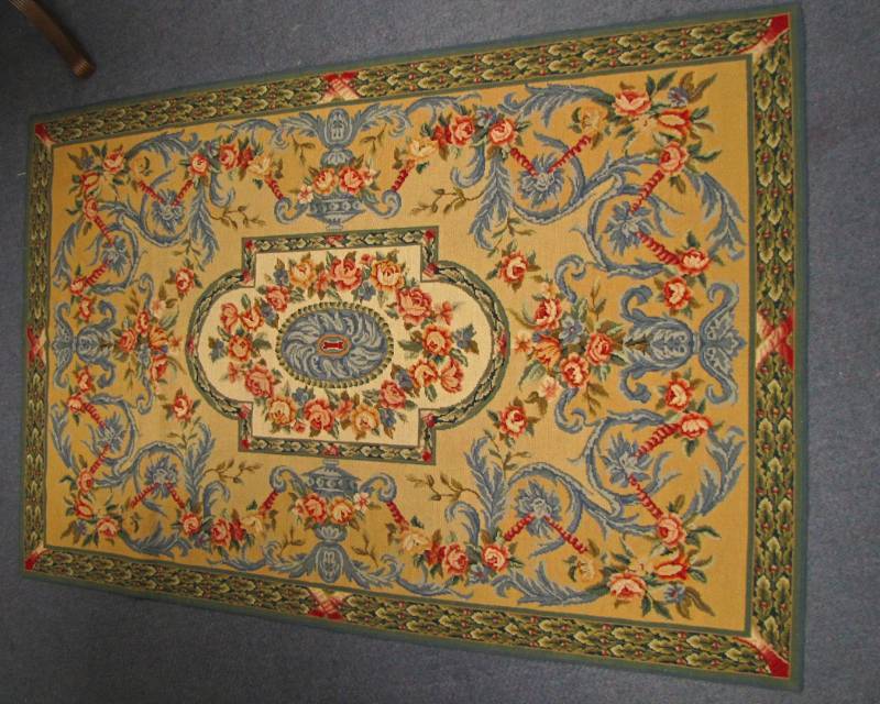 lot 109 image: vintage hand woven rug