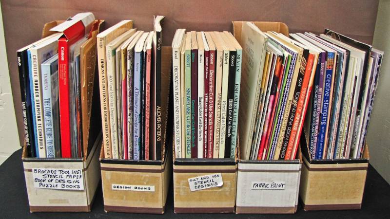 lot 110 image: craft books and magazines