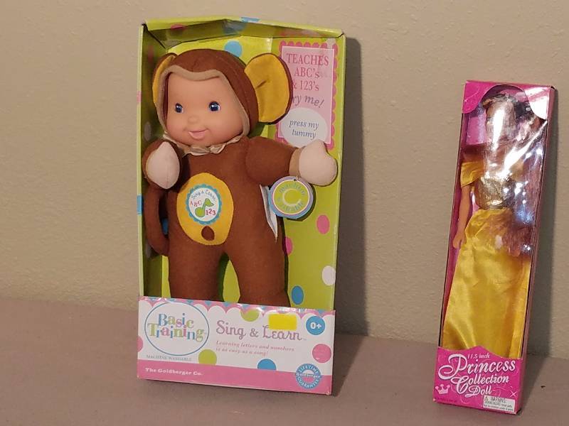 lot 117 image: Brand New Princess Collection Doll and Brand New Basic Training Sing & Learn Doll
