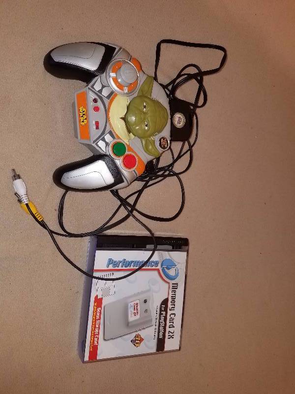 lot 153 image: PlayStation Memory Cards and Plug-n-play Star Wars Game