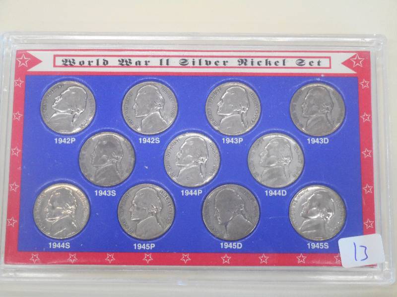 WWII 11-Piece Silver Nickel Set 19...