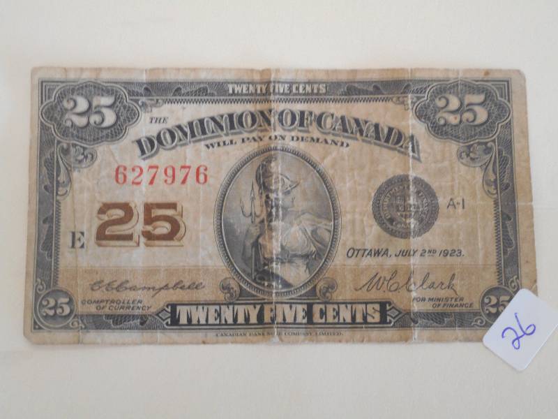 1923 25-Cent Dominion Of Republic P...
