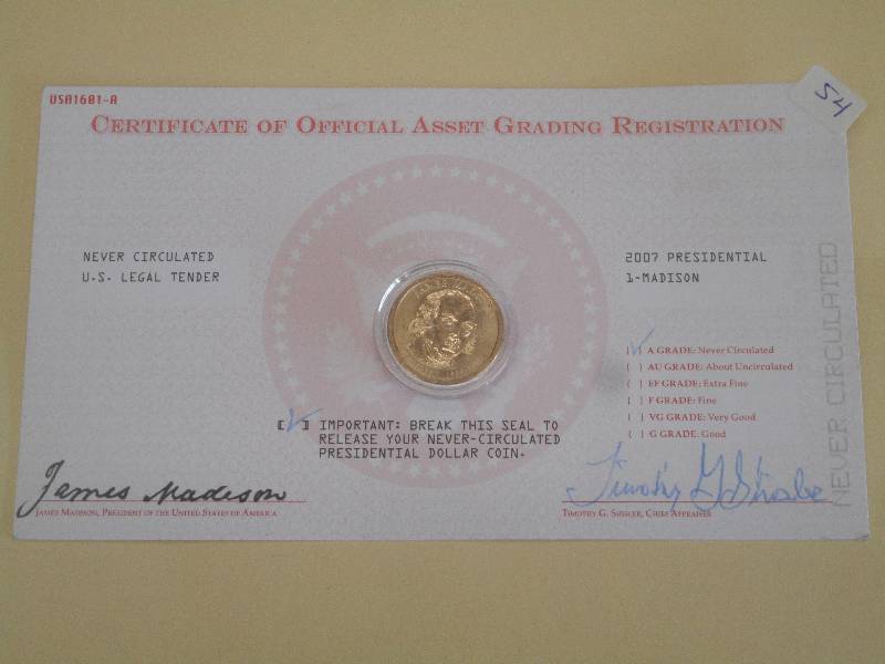 2007 Madison Presidential Dollar Co...