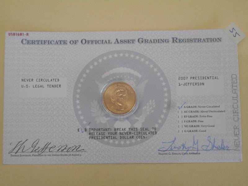 2007 Jefferson Presidential Dollar ...