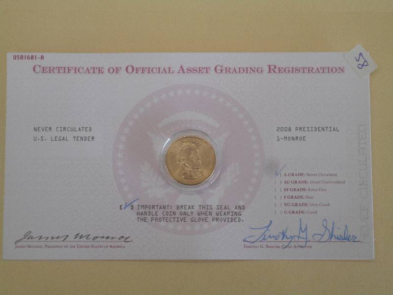 2008 Monroe Presidential Dollar Coi...