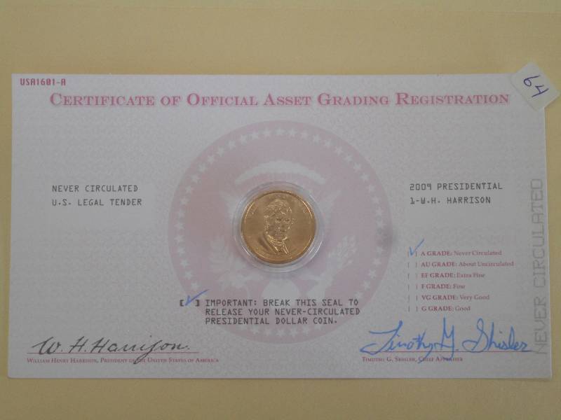 2009 Harrison Presidential Dollar C...