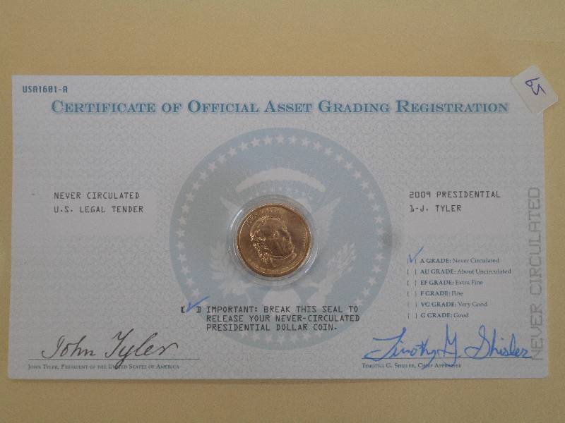 2009 Tyler Presidential Dollar Coin...