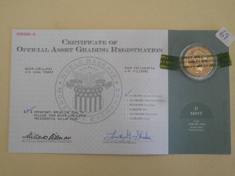 2010 Fillmore Presidential Dollar C...