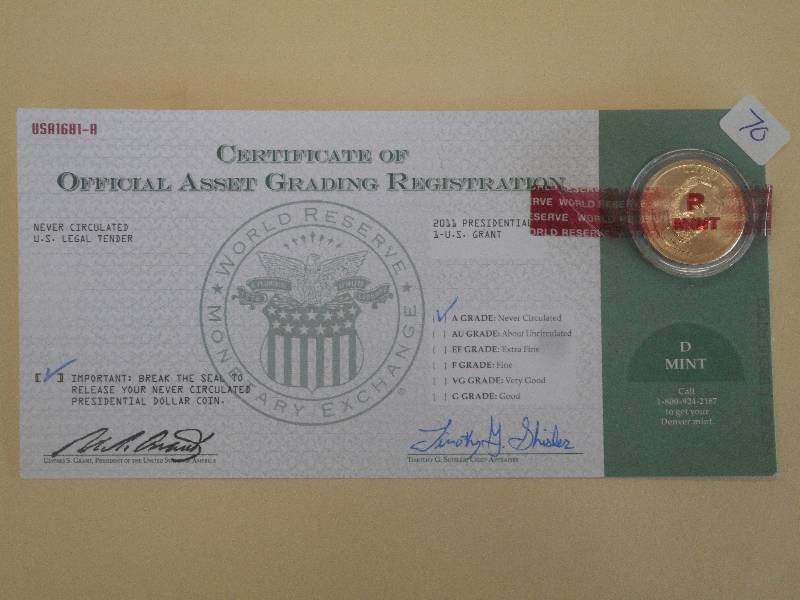2011 Grant Presidential Dollar Coin...
