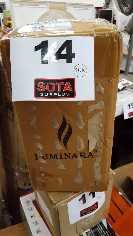 lot 14 image: Luminara 18 Hampton Indoor Outdoor Lantern with Flameless Candle & Remote  - BRONZE